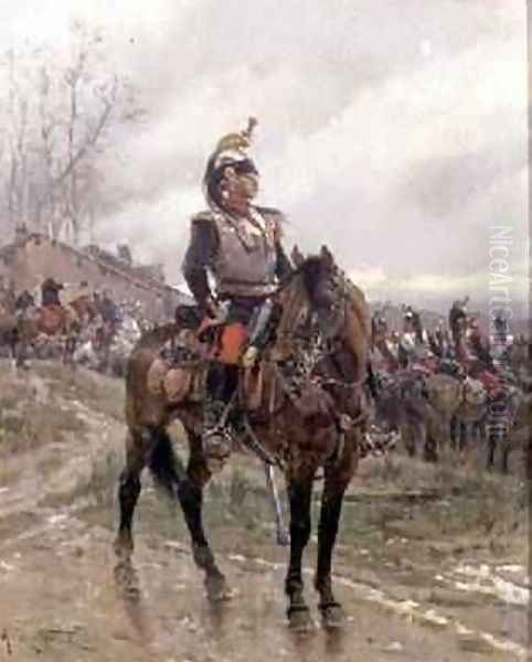 The Hussars Oil Painting by Alphonse Marie de Neuville