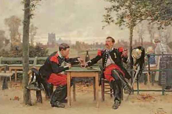 The Commanders Feast 1875 Oil Painting by Alphonse Marie de Neuville