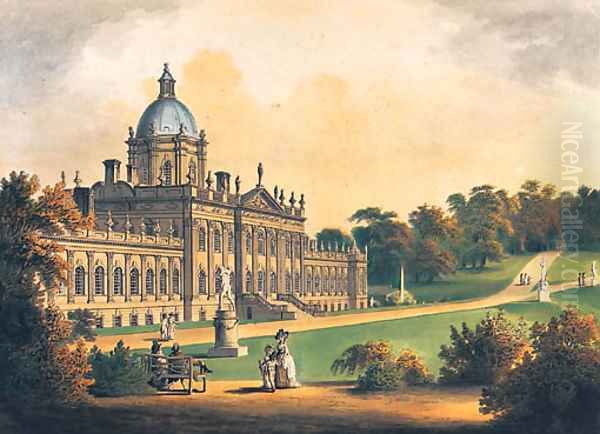 Castle Howard, Yorkshire Oil Painting by Francis Nicholson