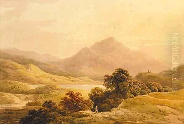 Glan Finlass and Ben Venue Oil Painting by Francis Nicholson