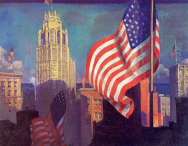 July From the Mural Months of the Year 1925-27 Oil Painting by John Warner Norton