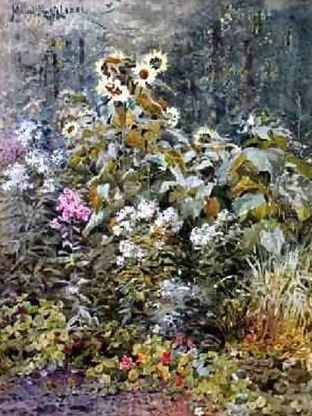 Birchs Garden Betwsycoed Oil Painting by Maud Naftel