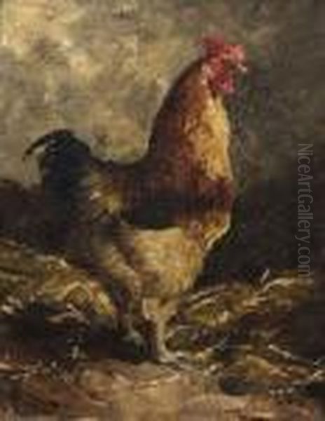 Jacques - La Poule Oil Painting by Charles Emile Jacque