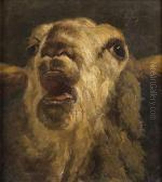 Mouton Oil Painting by Charles Emile Jacque