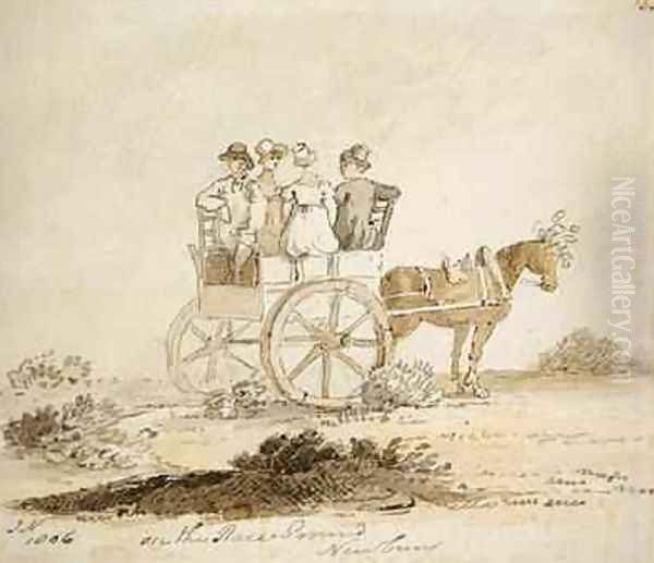 On the Raceground Newbury 1806 Oil Painting by John Nixon