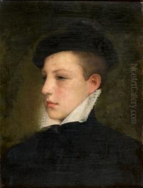 Portrait De Jeune Homme En Costume Du Xvieme Oil Painting by Gustave Jean Jacquet