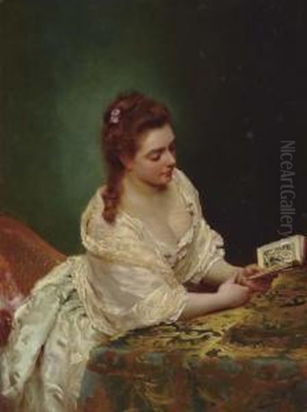 La Lettre Oil Painting by Gustave Jean Jacquet