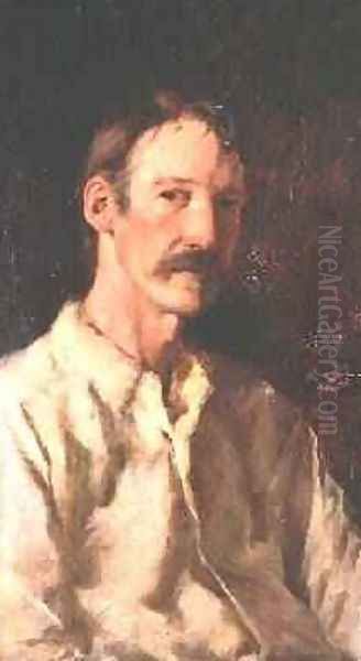 Robert Louis Stevenson 1850-94 1892 Oil Painting by Count Girolamo Pieri Nerli