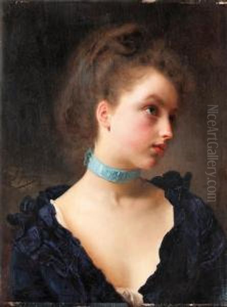 Delicate Beauty Oil Painting by Gustave Jean Jacquet