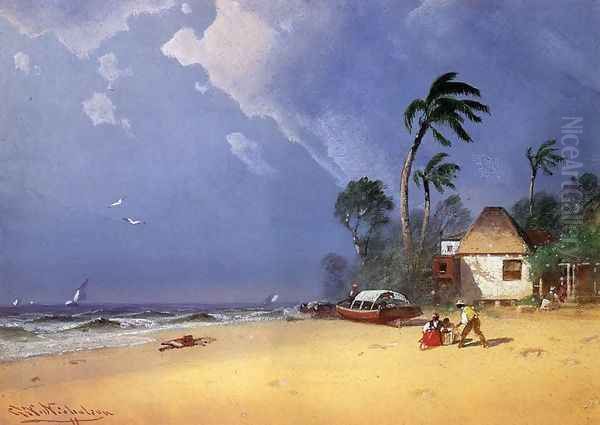 Bahamian Scene Oil Painting by George Washington Nicholson