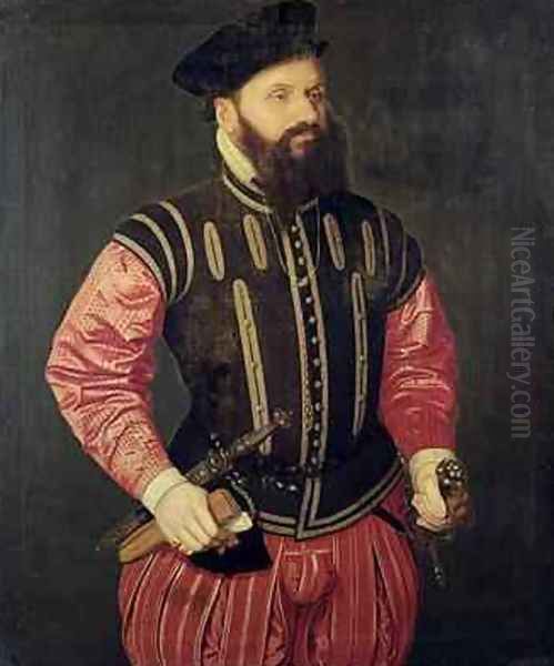 Portrait of Hieronimus Koler 1528-1573 Oil Painting by Nicolas Neufchatel