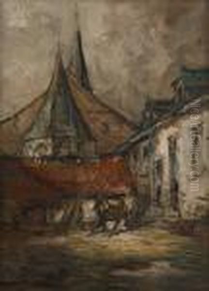 Eglise Saint Pancrace Dekraainem Oil Painting by Armand Jamar