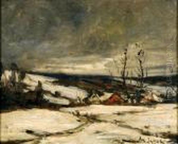 Paysage Hivernal Oil Painting by Armand Jamar