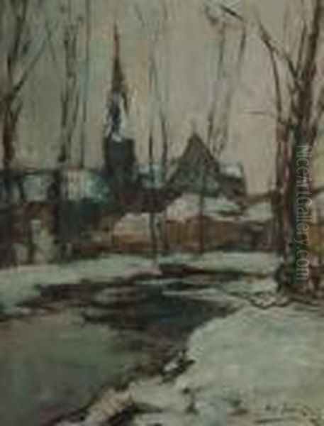 Paysage Hivernal Oil Painting by Armand Jamar