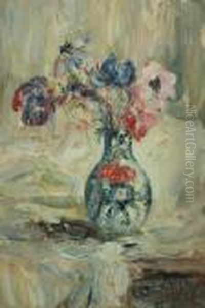 Bouquet D'anemones Oil Painting by Armand Jamar