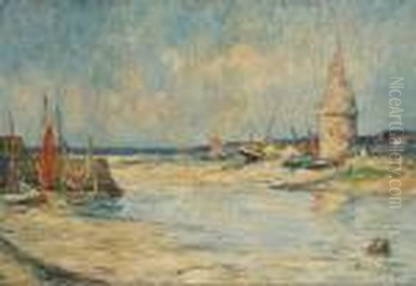 L'entree Du Port Oil Painting by Armand Jamar