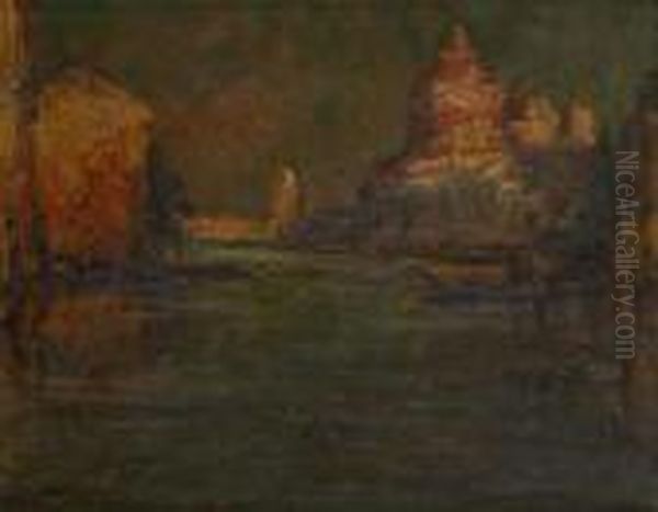 Venise Au Coucher Du Soleil Oil Painting by Armand Jamar