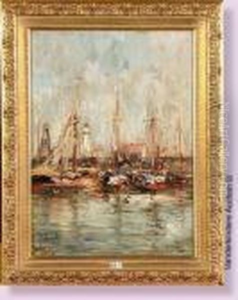 Coin D'un Port Oil Painting by Armand Jamar