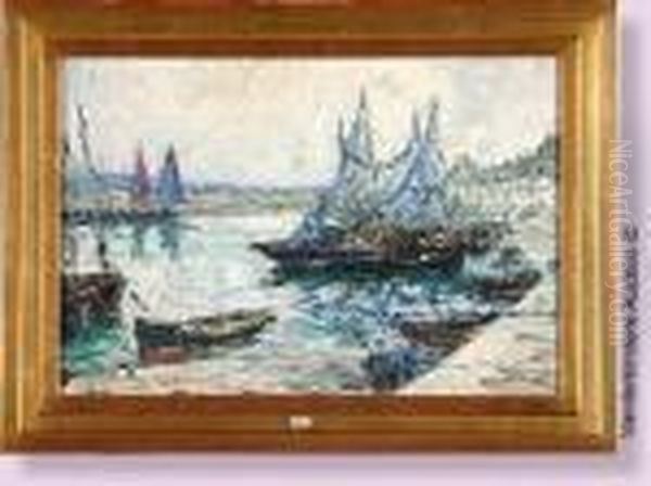 Port En Bretagne Oil Painting by Armand Jamar