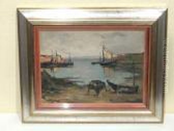 Port De Quiberon Oil Painting by Armand Jamar