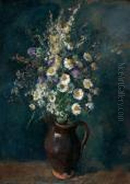 Blumenstraus In Einer Vase Oil Painting by Armand Jamar