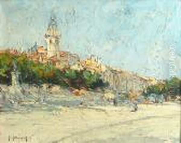 Digne-les-bains; Greoux Les Bains Oil Painting by Armand Jamar