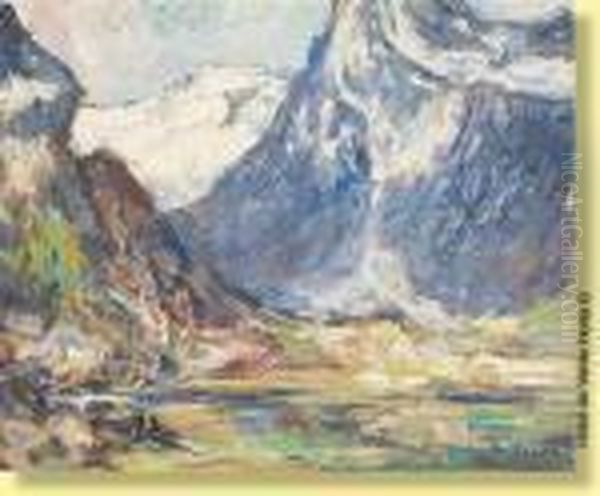 Environs De Chamonix Oil Painting by Armand Jamar