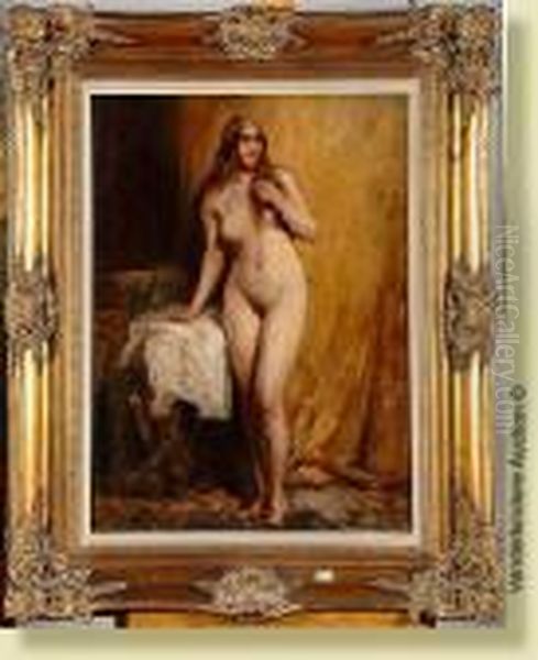 Femme Orientale Nue Oil Painting by Armand Jamar