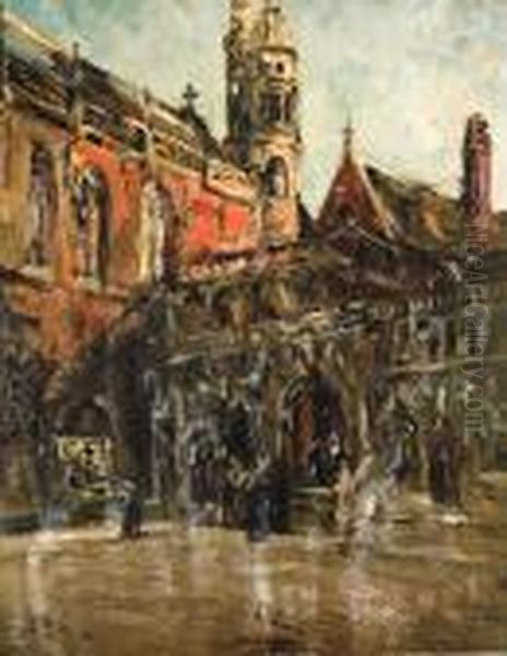 Pres De L'eglise Saint-paul Aanvers Oil Painting by Armand Jamar