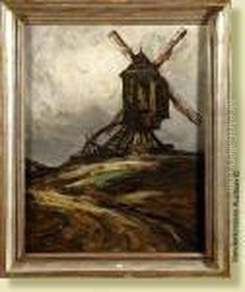 Le Moulin A Vent Oil Painting by Armand Jamar