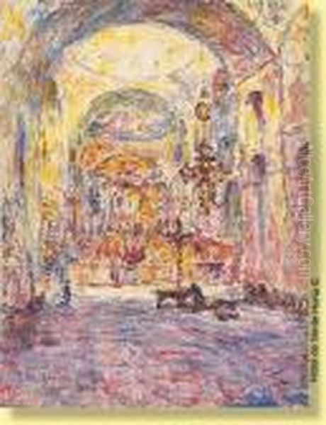 Interieur De La Cathedrale Oil Painting by Armand Jamar