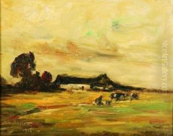 In The Fields Oil Painting by Armand Jamar