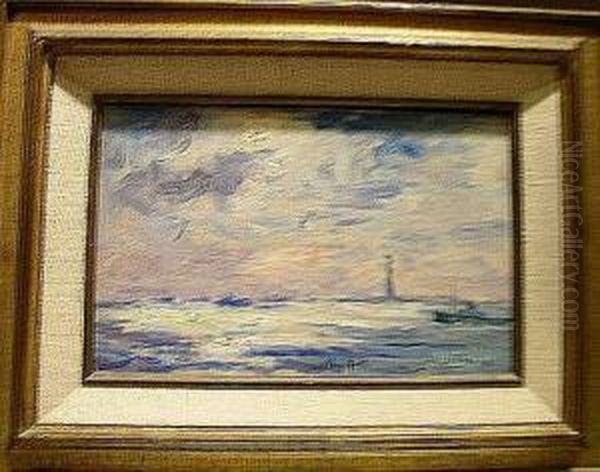 New York Harbor Oil Painting by Armand Jamar