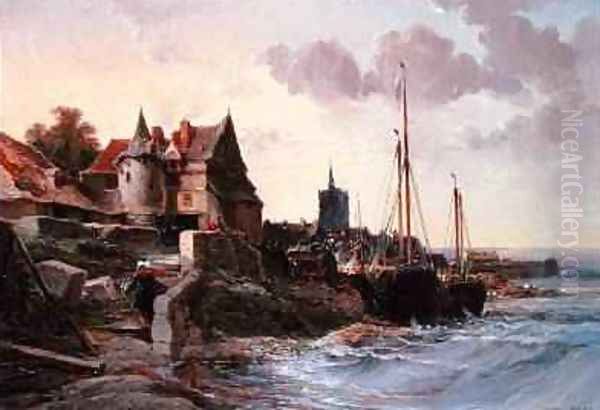 Souvenir de Douarnenes Oil Painting by Jules Achille Noel