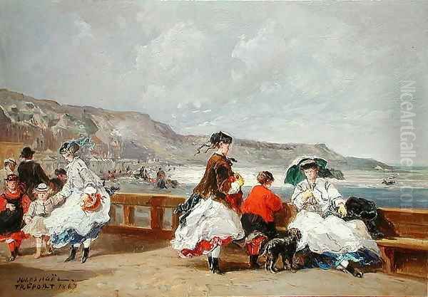 Le Treport 1867 Oil Painting by Jules Achille Noel