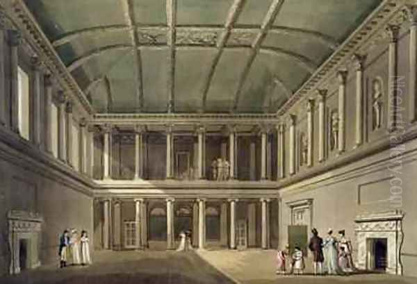 Interior of Concert Room from Bath Illustrated by a Series of Views Oil Painting by John Claude Nattes