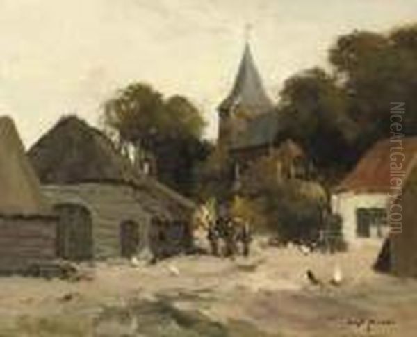 A Street In Garderen by Willem George Fred. Jansen