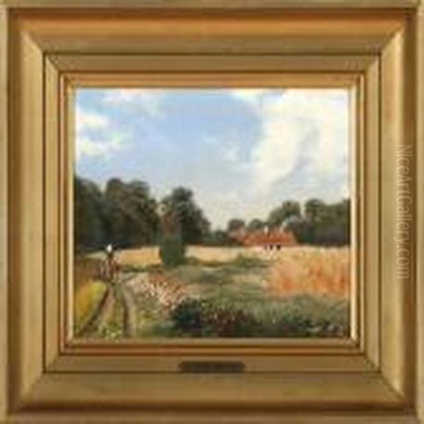 Autumn Landscape Oil Painting by Willem George Fred. Jansen