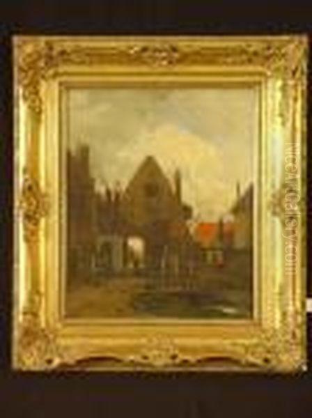 Hollandische Ortsansicht Oil Painting by Willem George Fred. Jansen