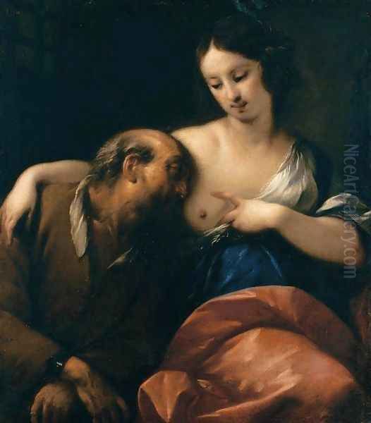 Roman Charity Oil Painting by Carlo Francesco Nuvolone