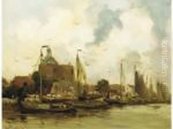 View Of Enkhuizen Oil Painting by Willem George Fred. Jansen