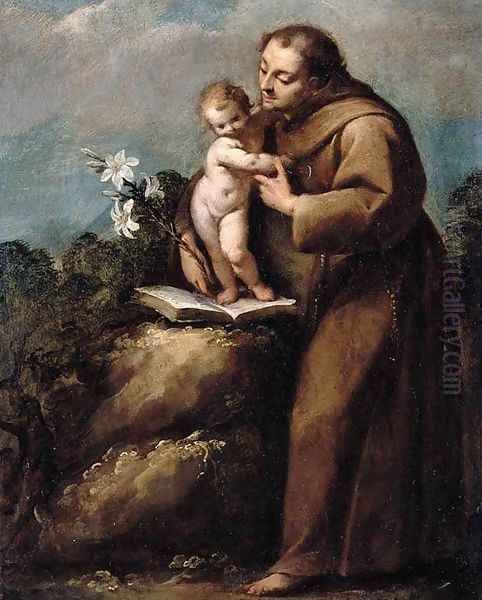 St Anthony of Padua and the Infant Christ Oil Painting by Carlo Francesco Nuvolone