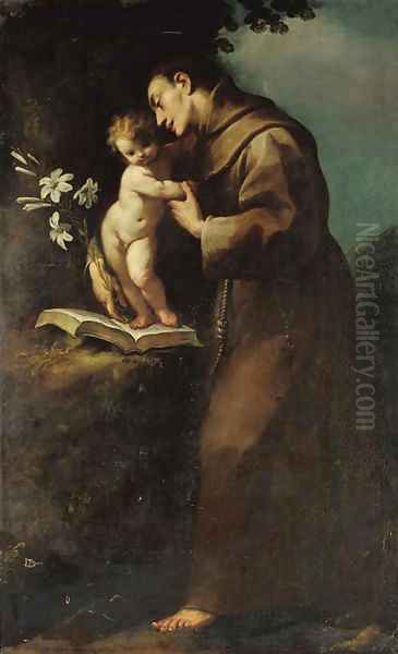 Saint Antony of Padua and the Infant Christ Oil Painting by Carlo Francesco Nuvolone