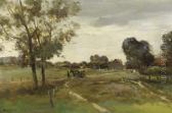 In The Country Oil Painting by Willem George Fred. Jansen