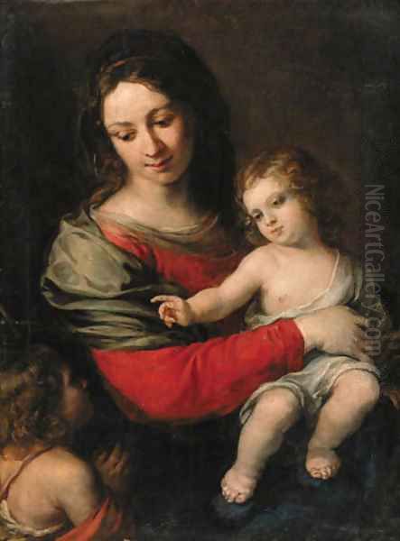 The Madonna and Child with the Infant Saint John the Baptist Oil Painting by Carlo Francesco Nuvolone