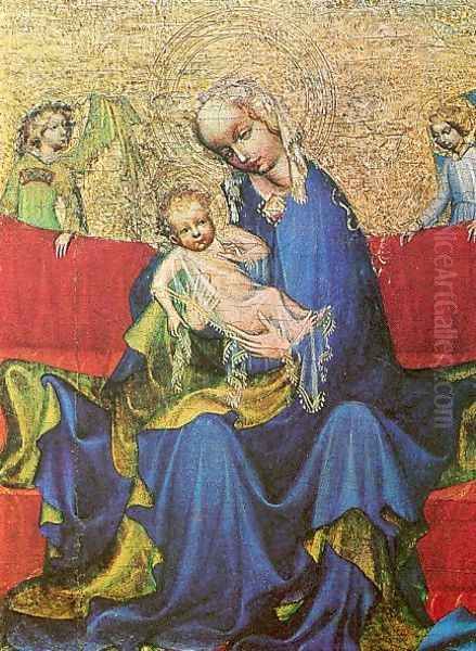 Madonna 1400 Oil Painting by Master of the Neuhaus Madonna