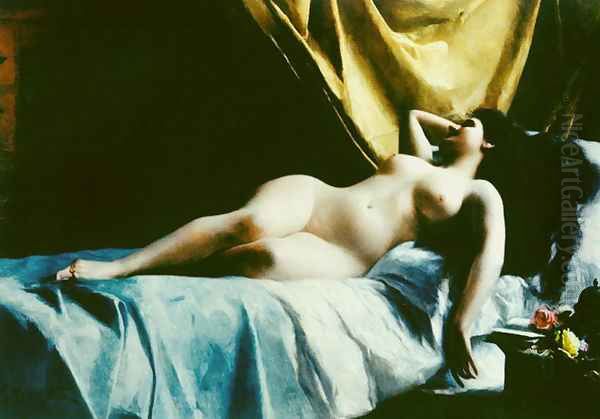 Female Nude Oil Painting by G. della Noce