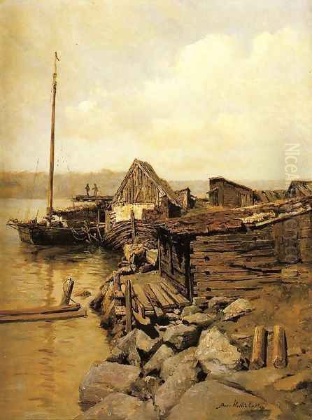 Rockport Oil Painting by Burr H. Nicholls