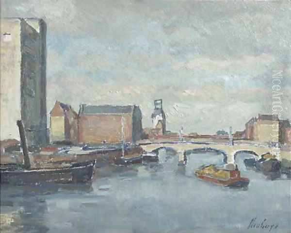 Haringvliet, Rotterdam Oil Painting by Albert Neuhuys