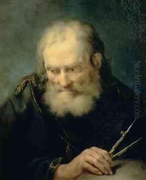 Archimedes Oil Painting by Giuseppe Nogari